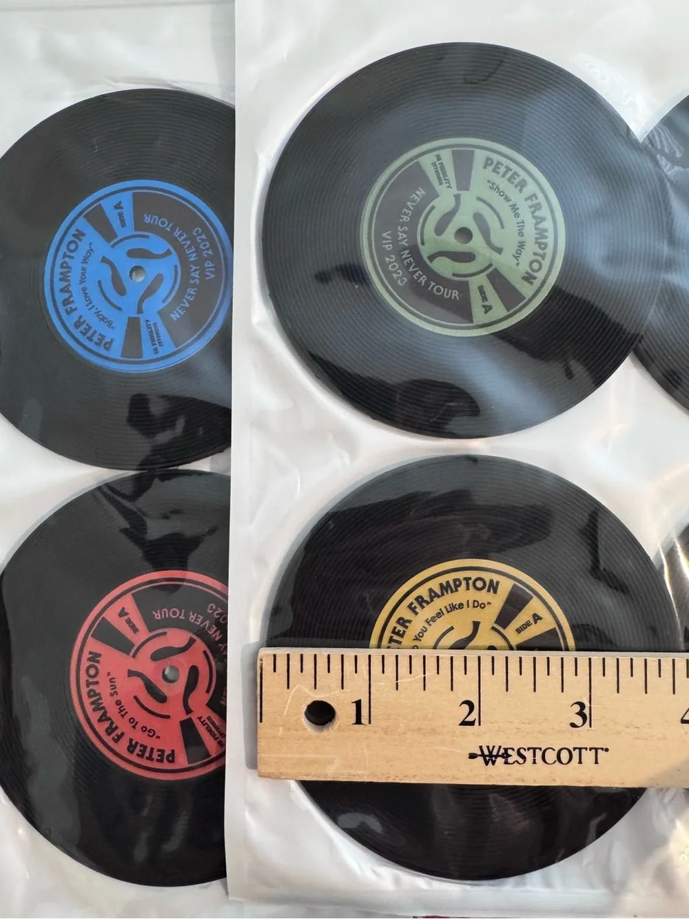 New Peter Frampton VIP Swag 8 pc Record Coaster set